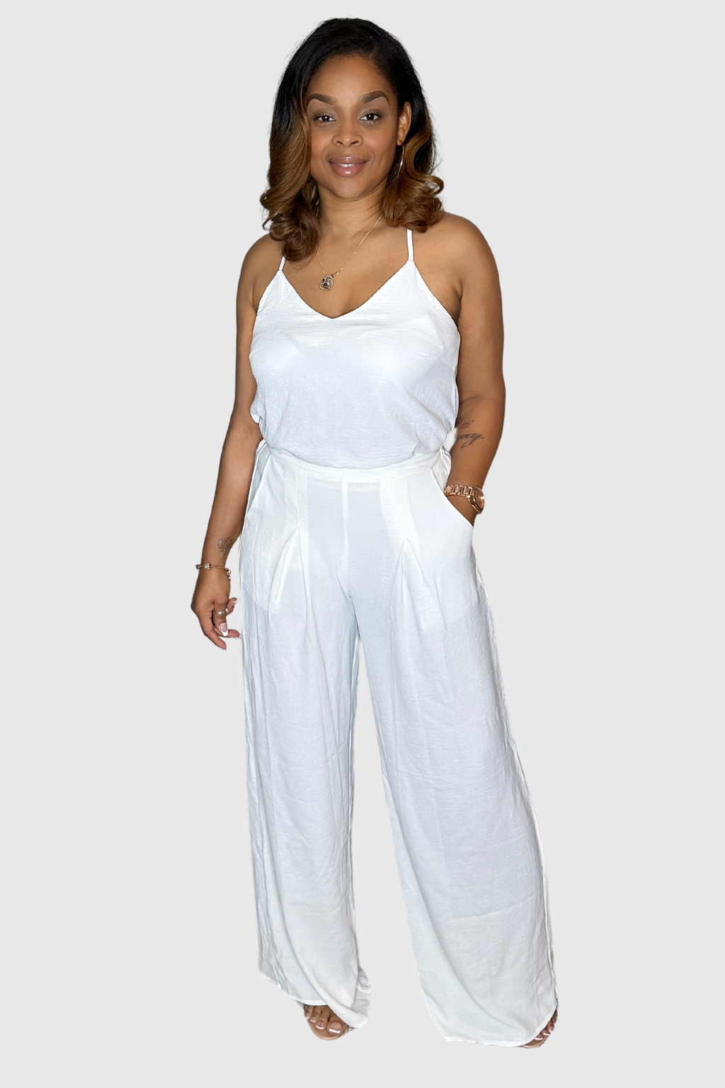 "Crisp White" Cami Set