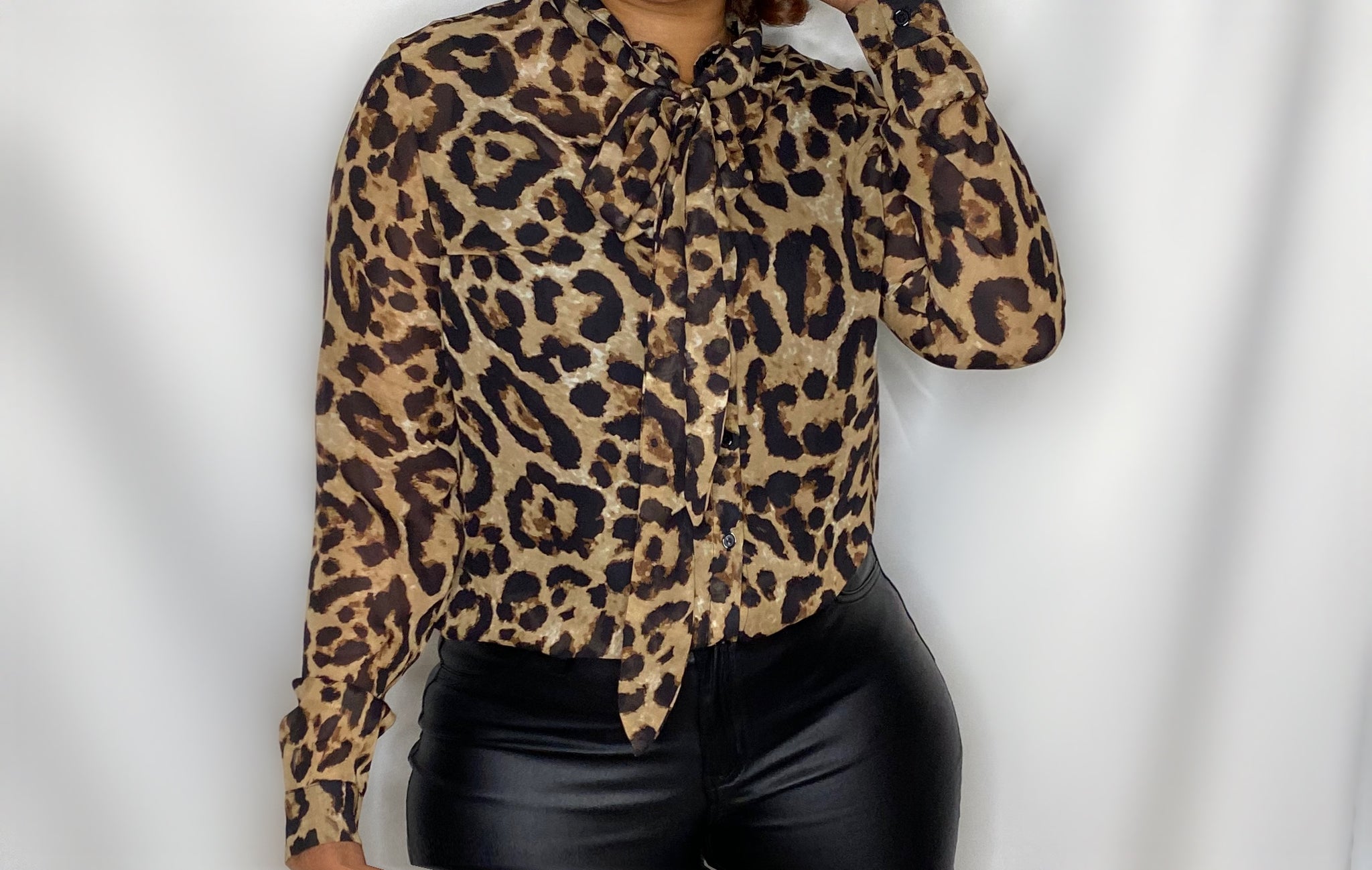 Chiffon "Leopard Print Top